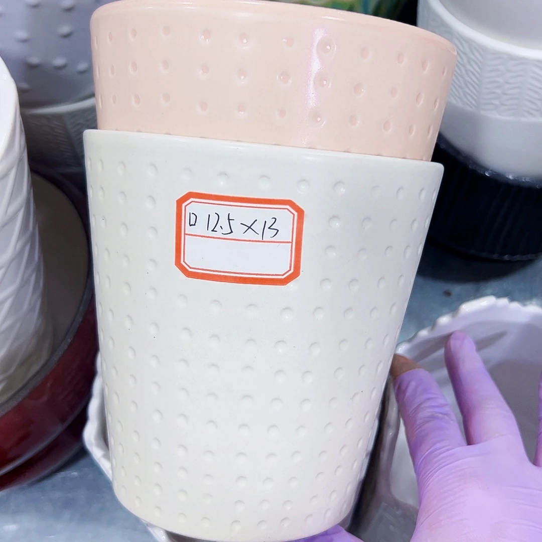 走孔，外贸尾单陶瓷花盆凑单10米包邮