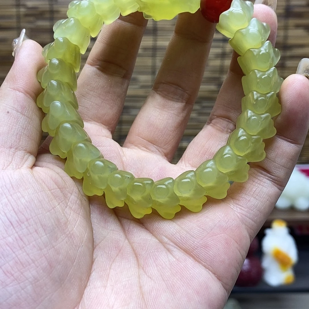 岫玉未镶嵌手链龙骨