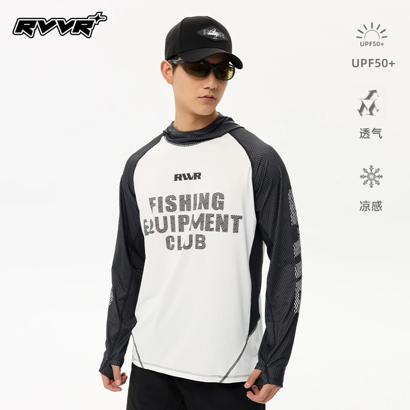 RVVR防晒钓鱼服25款夏季冰丝速干衣防紫外线户外路亚透气长袖连帽