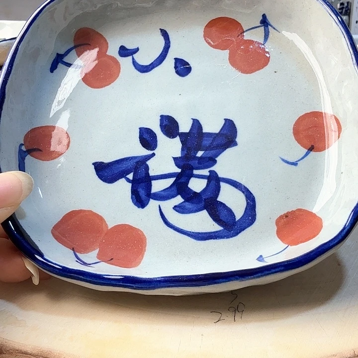 景德镇陶瓷手工手绘碟子