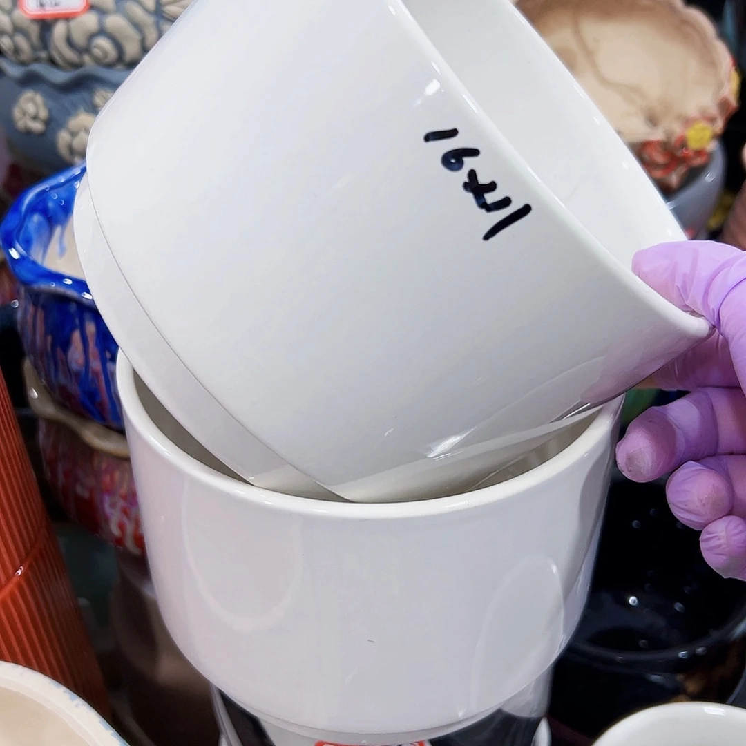 有孔外贸尾单陶瓷花盆凑单10米包邮