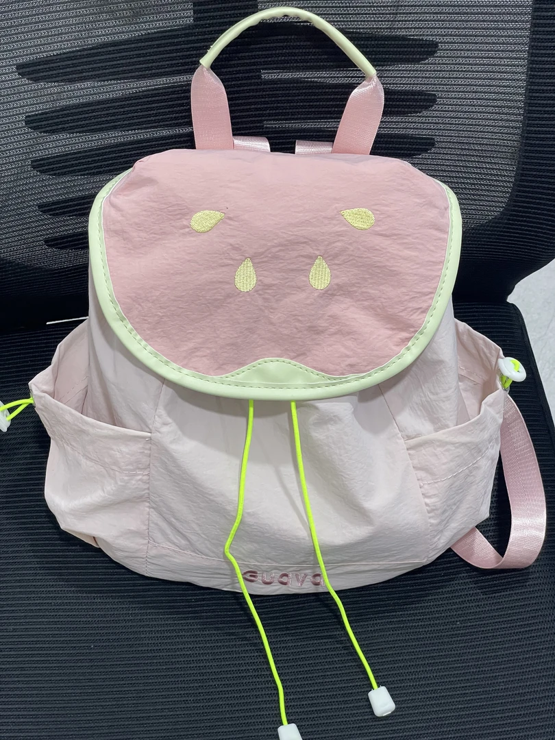 水果书包2025新款夏季时尚双肩背包女学生百搭韩版出游撞色小背包