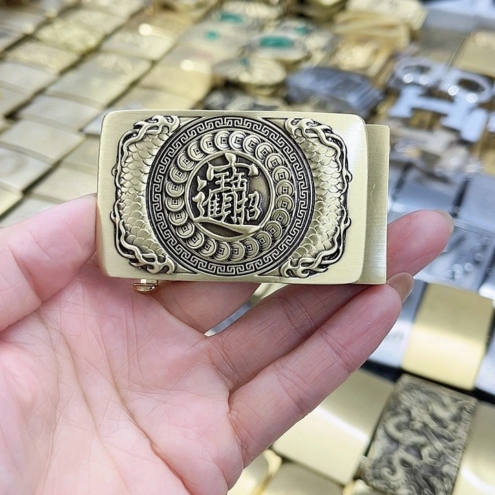 实心黄铜3.5宽自动扣