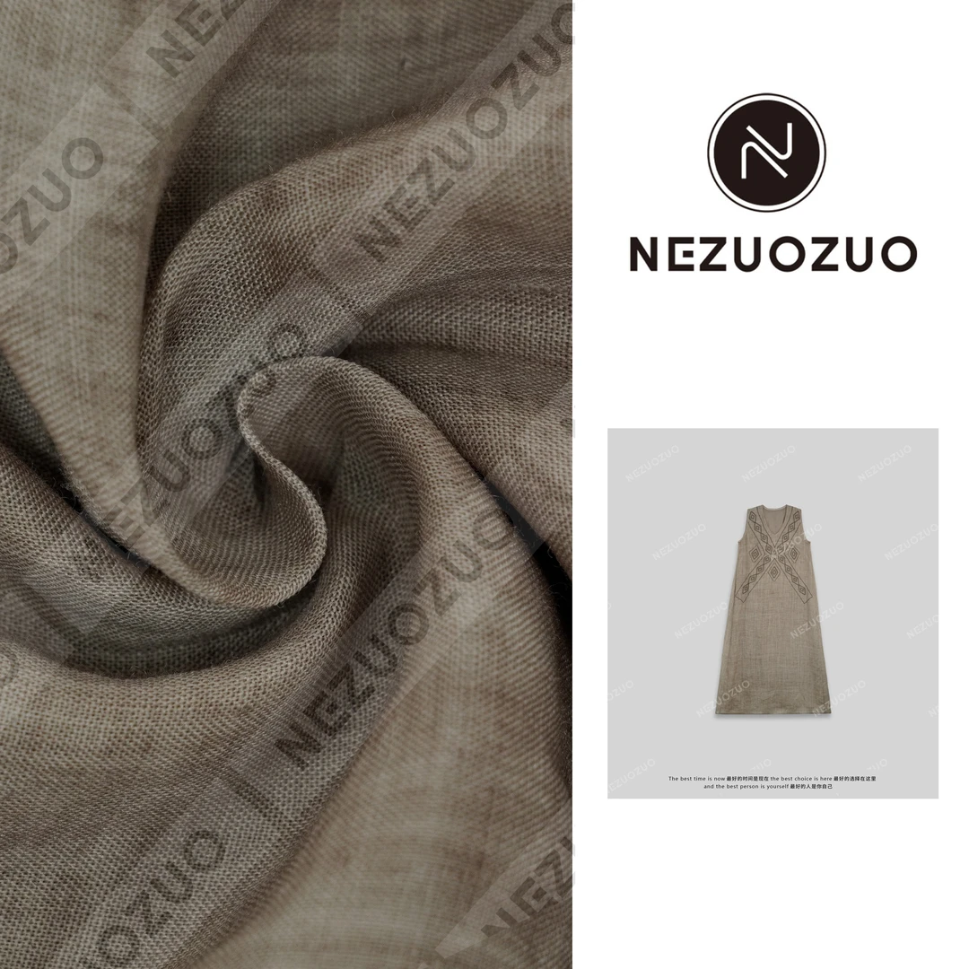 NEZUOZUO【古典氛围感】苎麻/莱赛尔/刺绣工艺/老钱风显瘦连衣裙