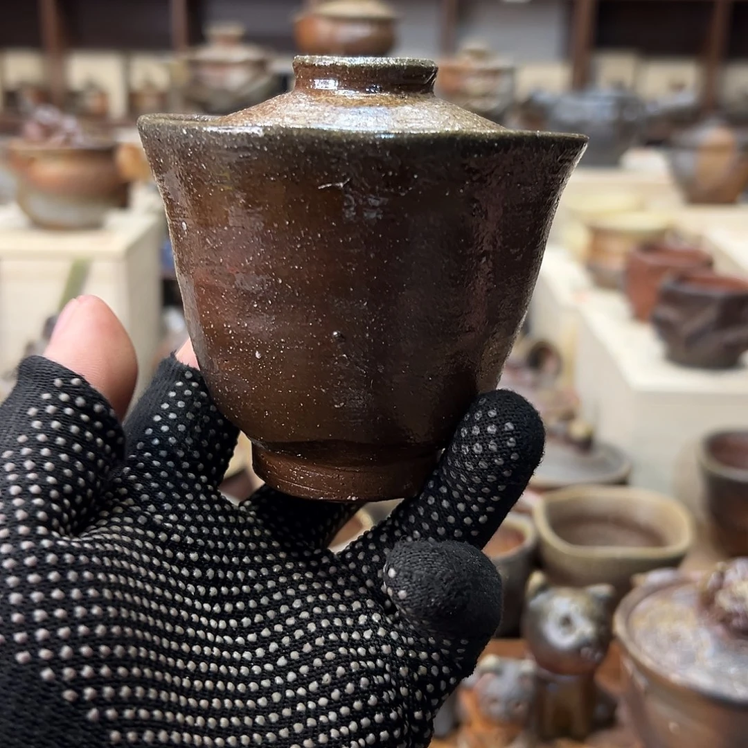 大***茶备前盖碗一套好看