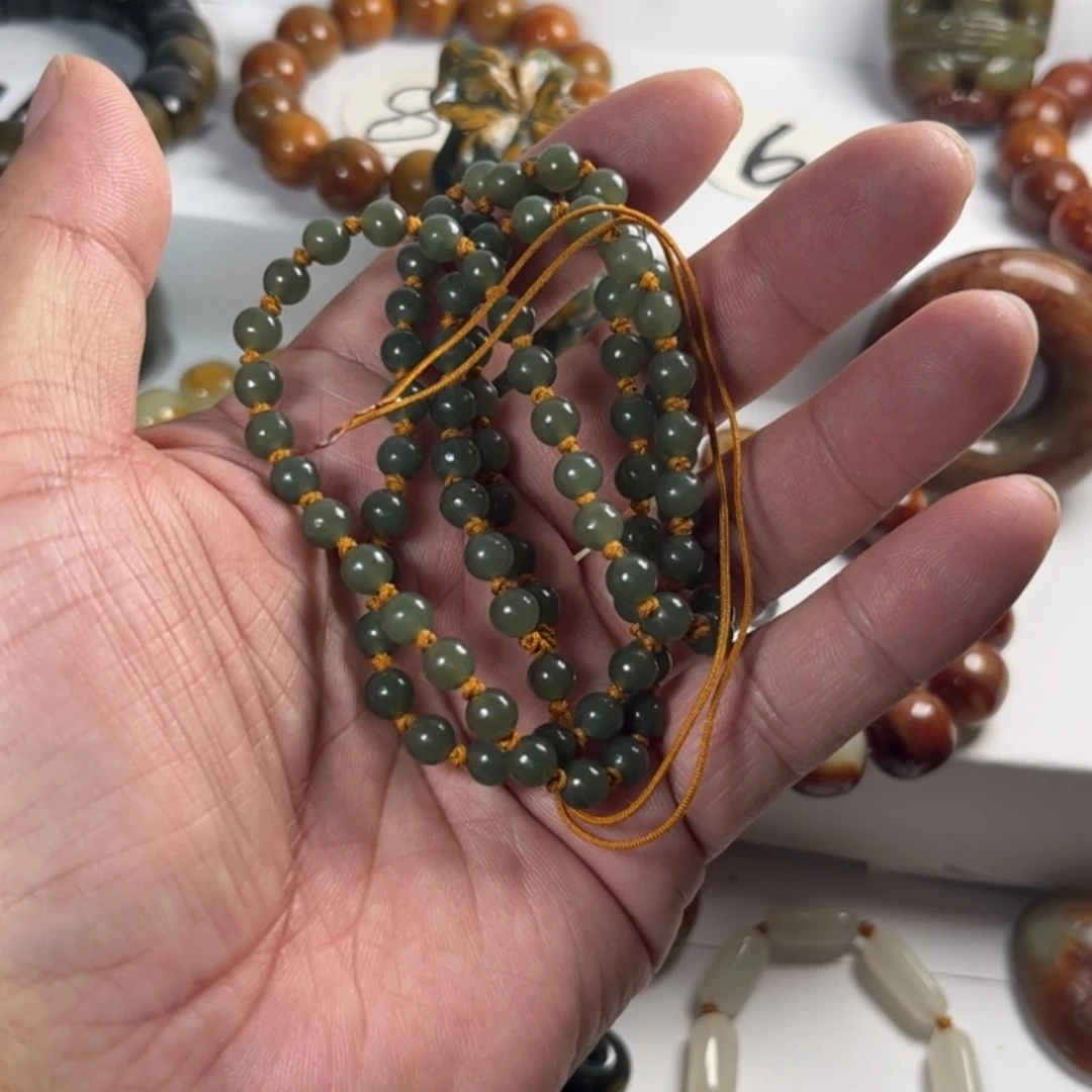 【闪购商品】未镶嵌手链透闪石质玉玉**生