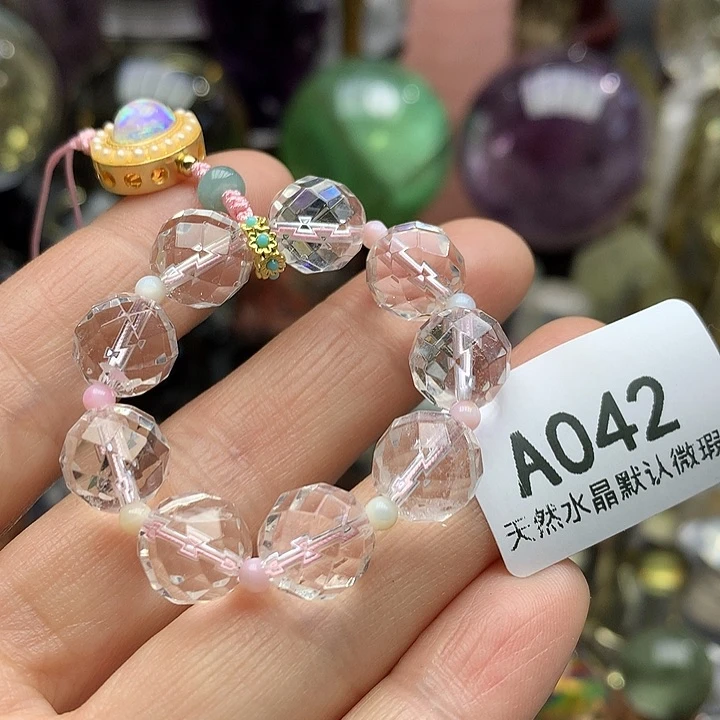 水晶天然水晶手捻未镶嵌