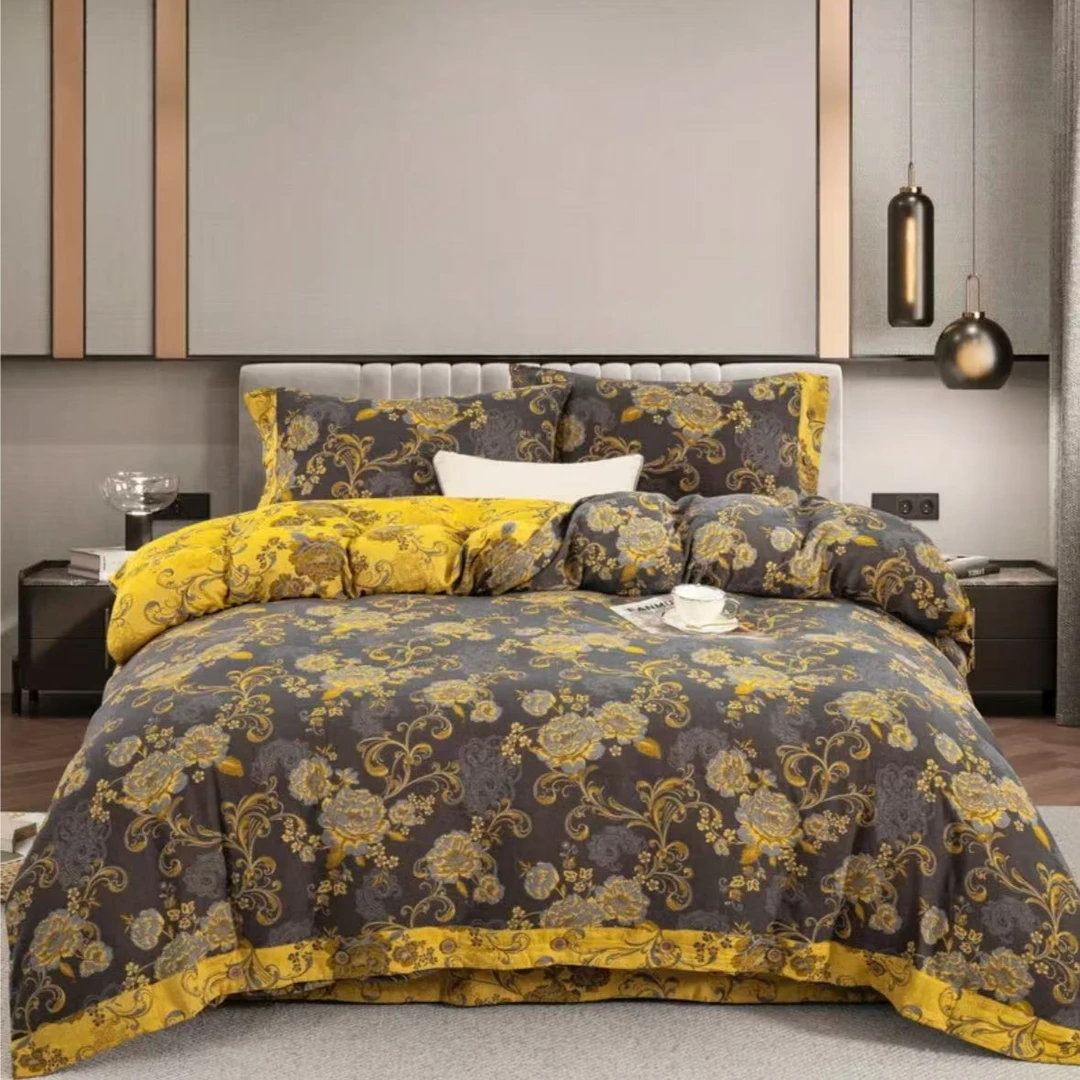 锦绣未央-有氧双层纱四件套高档柔软舒适透气高级感轻奢大气