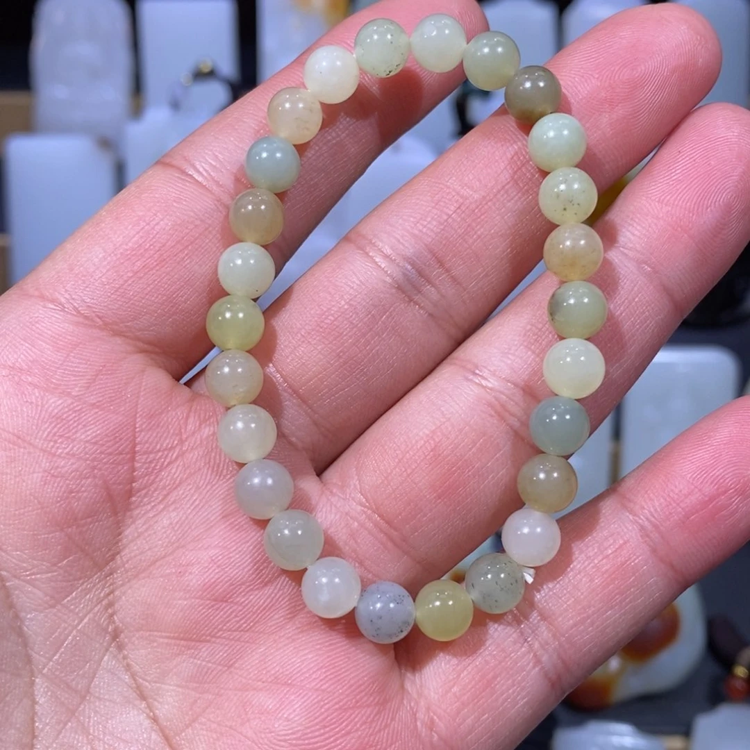 和田玉手链未镶嵌无***。