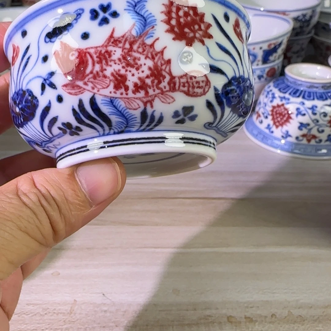 景德镇原矿釉里红茶具