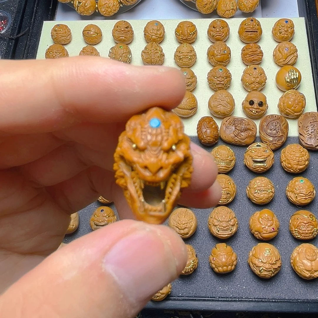 韩***️核桃手串/手链龙三通