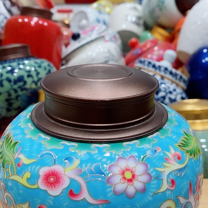 陶摆件储存罐茶叶罐