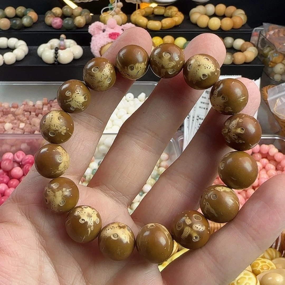 菩提根/象牙果手串卡13紫金鼠熊猫一条