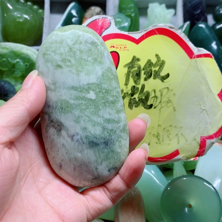 蛇纹石玉未镶嵌手把件