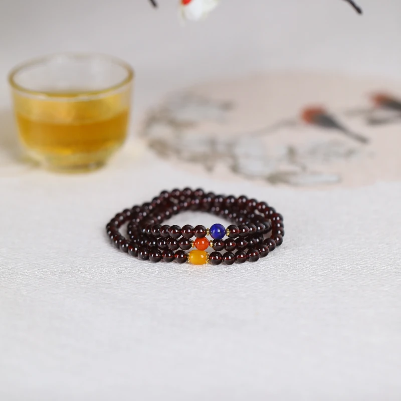 【星光村小飞FZ001】石榴石手串