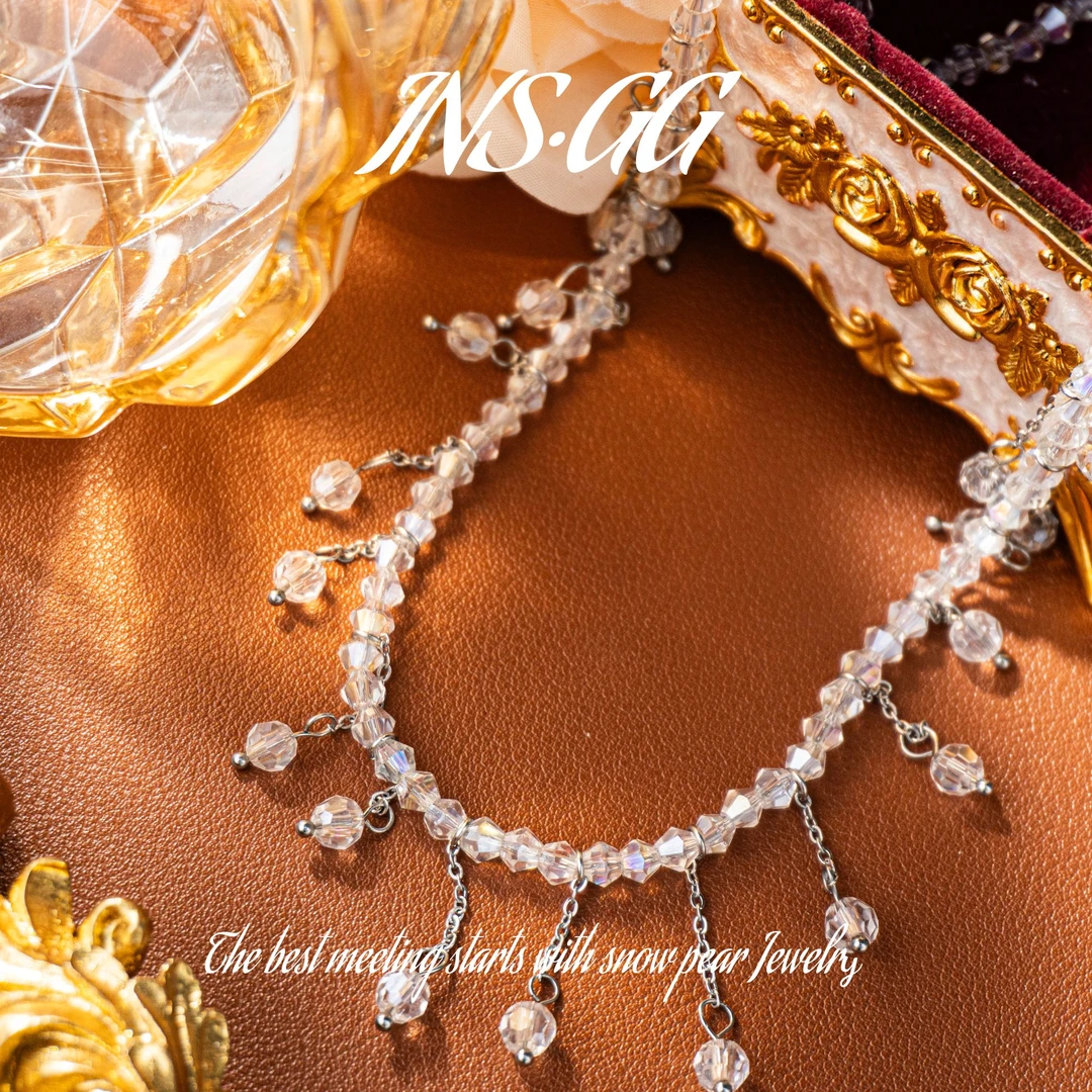 钛钢仿水晶项链 【INS · GG】新款简约时尚颈链精致项链BCX2513