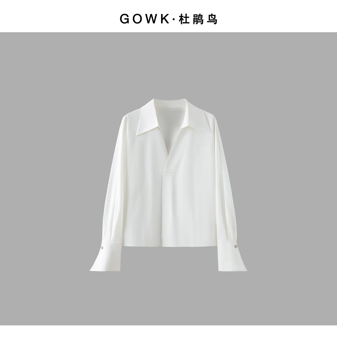 25年新款气质POLO领时尚女士百搭衬衫