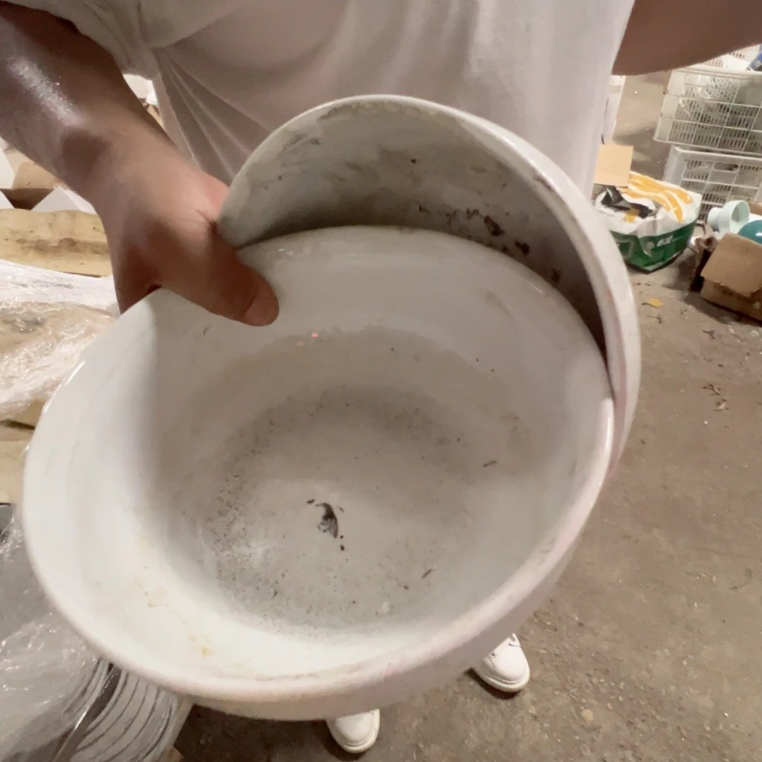 瓷片景德镇陶瓷影青8寸大汤碗2只