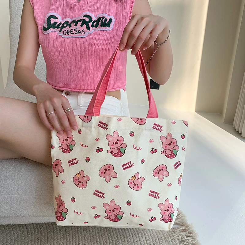 帆布包包女2024新款手提袋大容量单肩包儿童伴手礼生日礼品袋可批