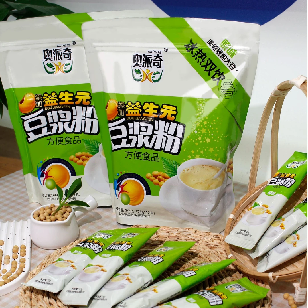 AoPaiQi/奥派奇益生元红枣纯豆浆粉非转基因冷热速溶懒人营养早餐