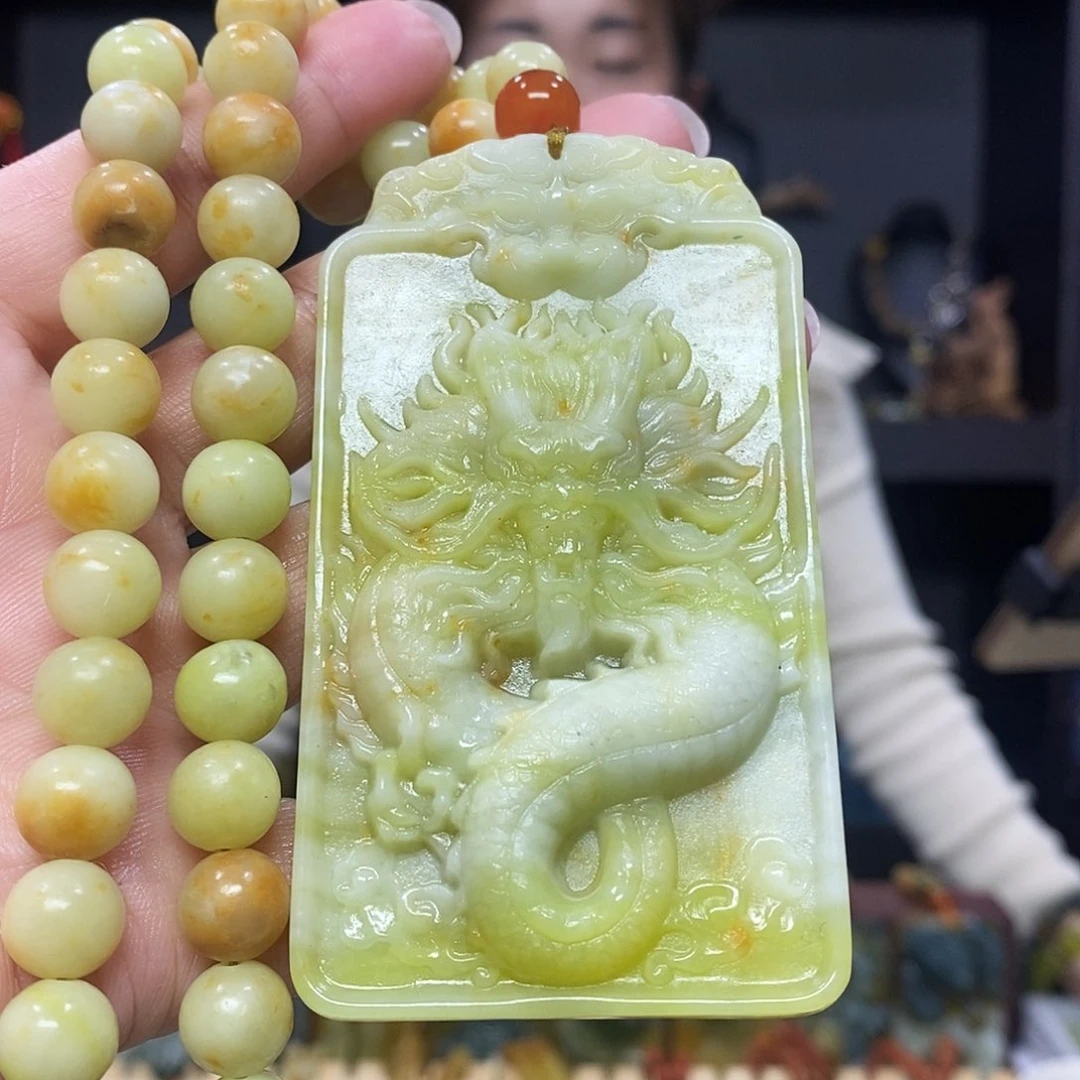 未镶嵌岫玉挂件吊坠项链