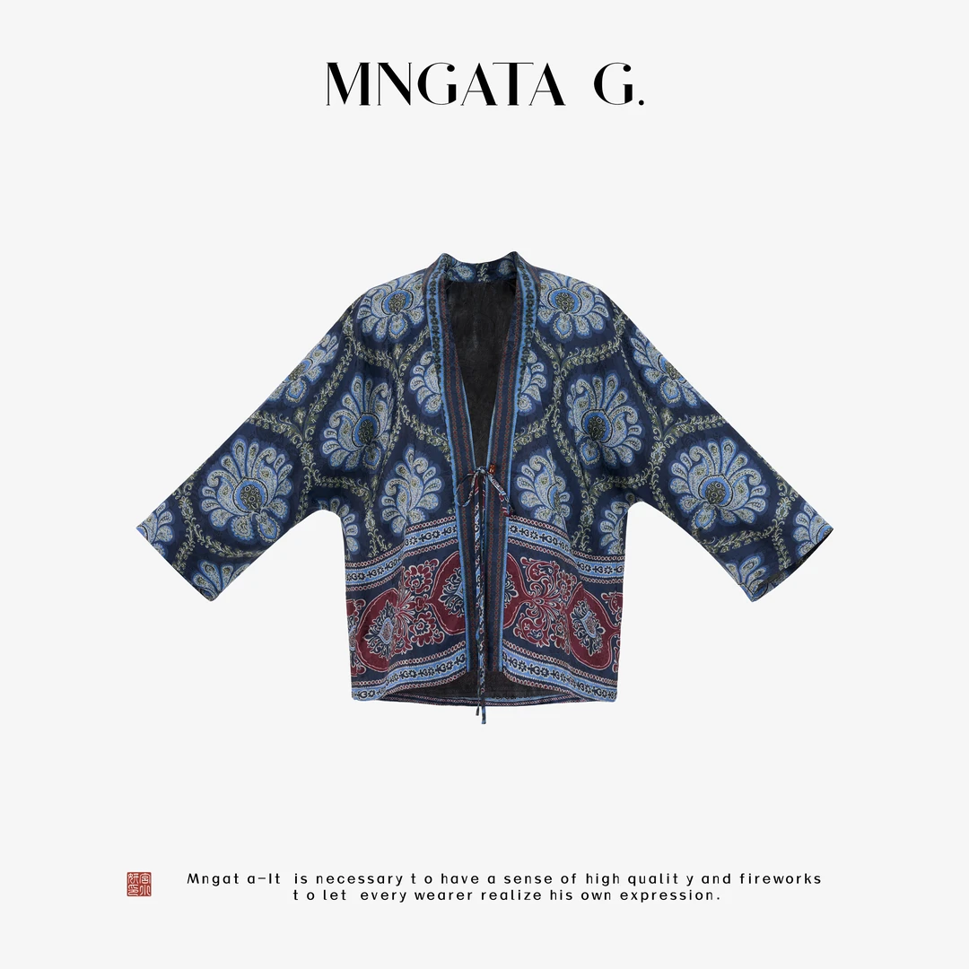 MNGATA G.宫小妍【南法印象】桑蚕丝夏日新中式中国风外套5062014