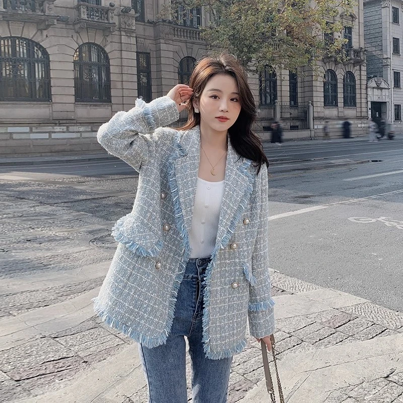 大码法式小香风外套女2025秋季胖妹mm气质名媛高级感显瘦流行上衣