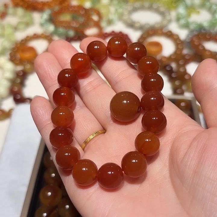 ⁷***এ未镶嵌蛇纹石玉手串
