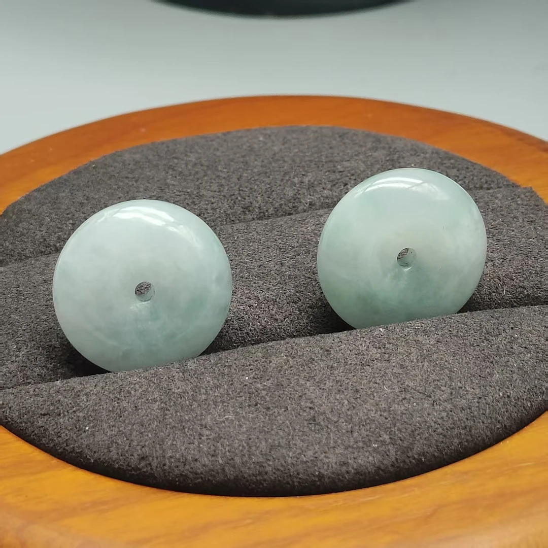 老王优选HX022534天然缅甸A货翡翠平安扣挂件多样性发一