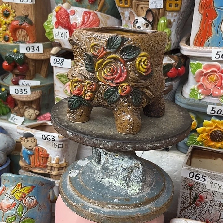 粗陶材质多肉花盆