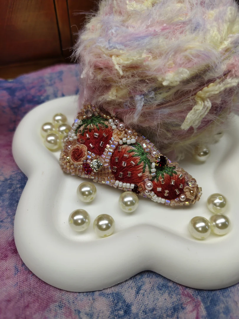 手工刺绣发夹不退换