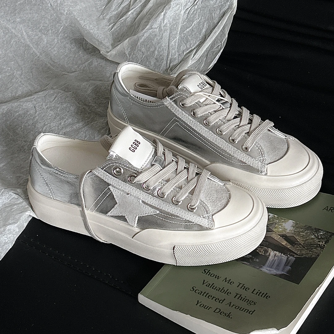 牛皮脏脏鞋星星板鞋耐磨增高系带休闲板鞋潮鞋女鞋布鞋厚底韩系