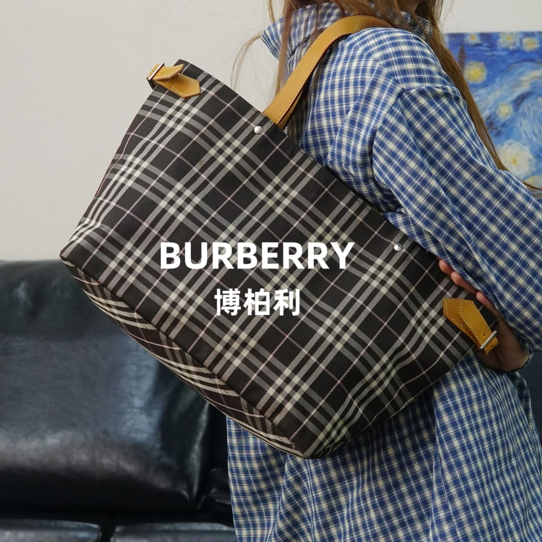 95新 BURBERRY/博柏利 巴宝莉/格纹单肩包/AR02517503/7503