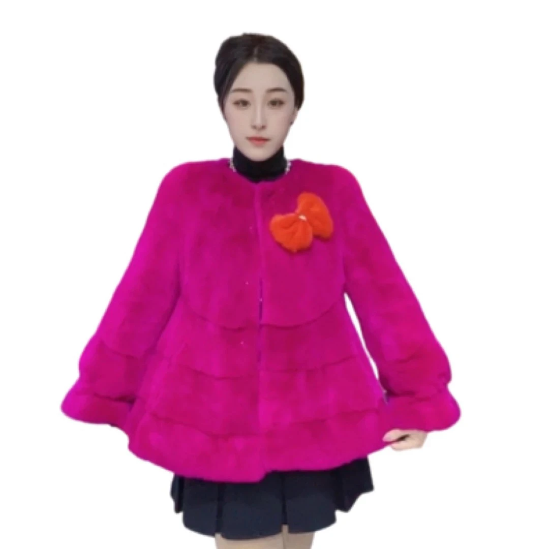 涵涵皮草-2025新款秋冬季时尚设计师女装皮草百搭水貂皮外套