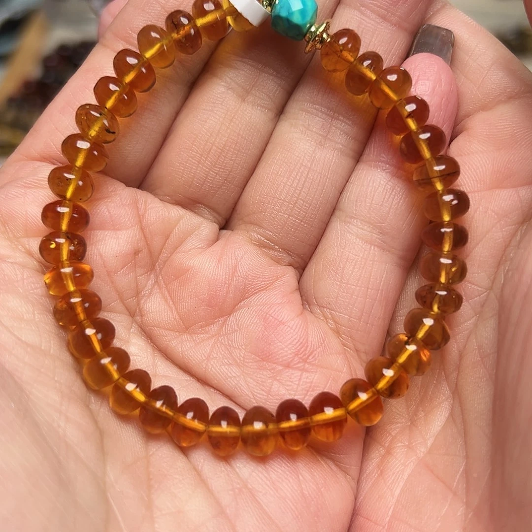 琥珀未镶嵌裸石抚顺琥珀10485-1七