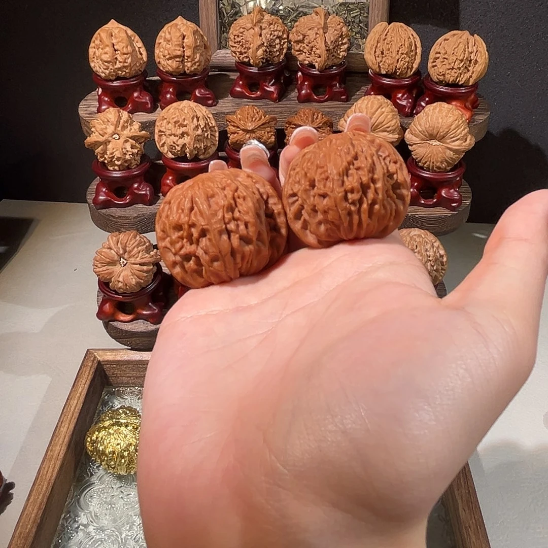 文玩核桃把件磨盘