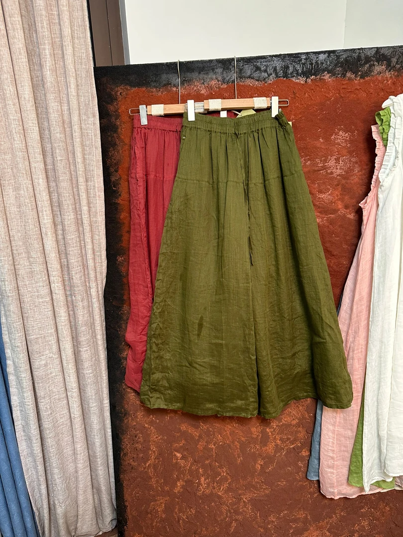 阔腿裤夏季薄款裙裤拼接休闲裤显瘦休闲沙丘废土风