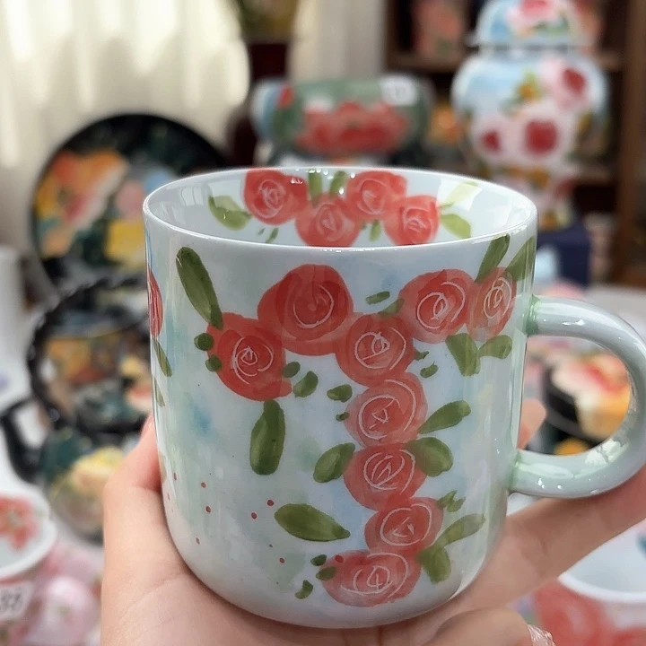 景德镇手绘高温釉下彩陶瓷茶具