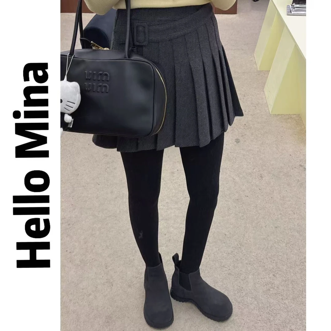 5270设计感叠穿加厚百褶裙