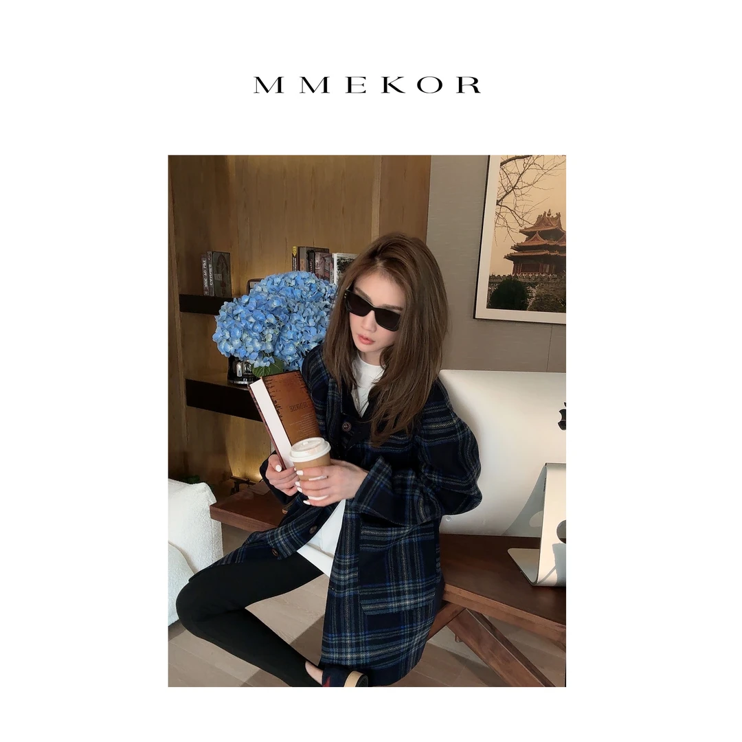 MMEKOR“京都游记”毛呢外套 2025新款秋款摩登街头外套 30615