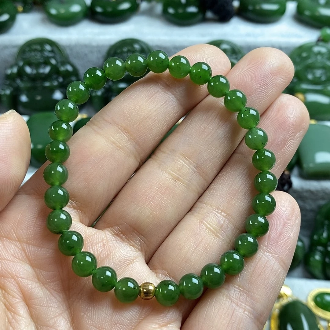 和田玉（碧玉）未镶嵌颈饰6mm