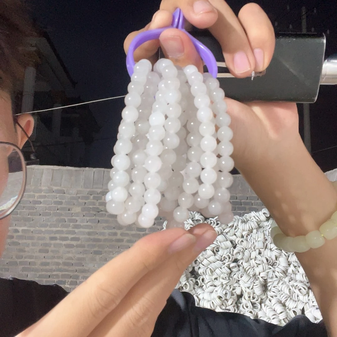 和田玉（糖玉）未镶嵌手链和田玉青海料手串