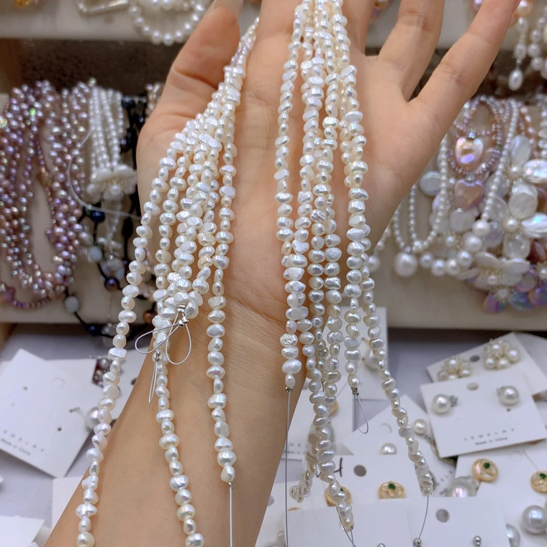 淡水珍珠耳饰银S925镶嵌