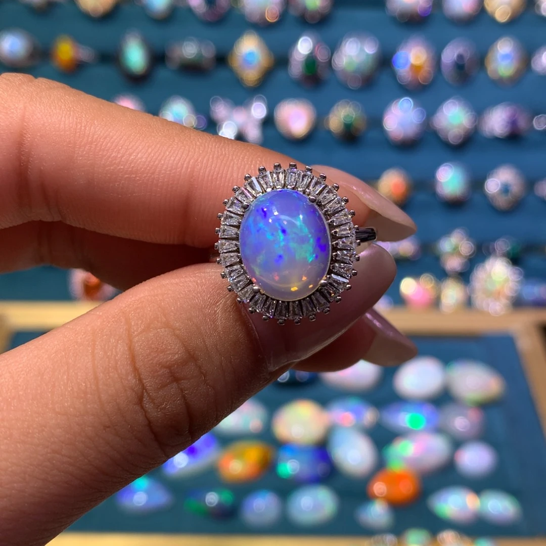 欧泊银S925镶嵌戒指款