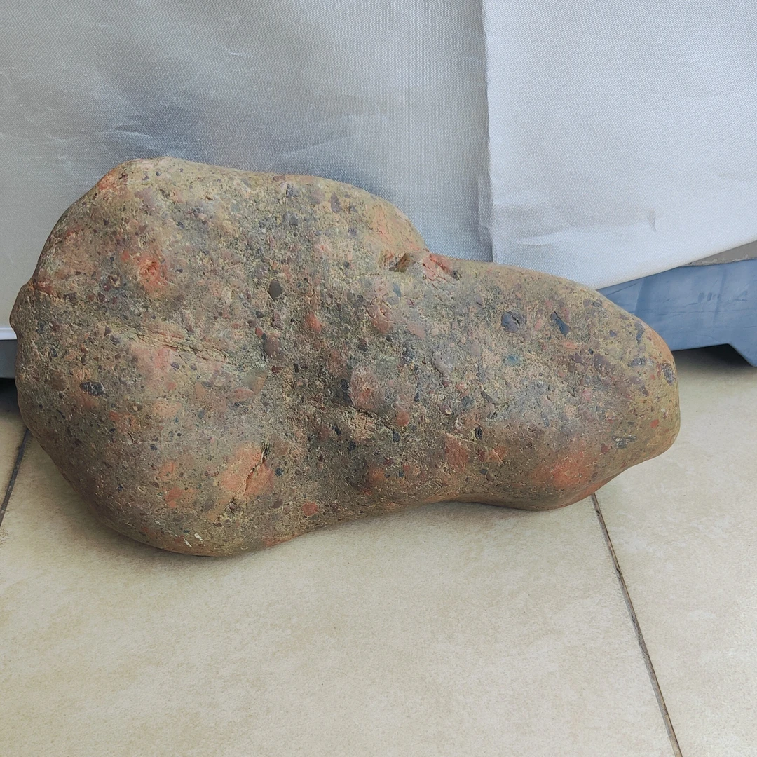 牛头形陨石 牛气冲天象形石 火星橄榄陨石 科研价值极高 收藏更佳