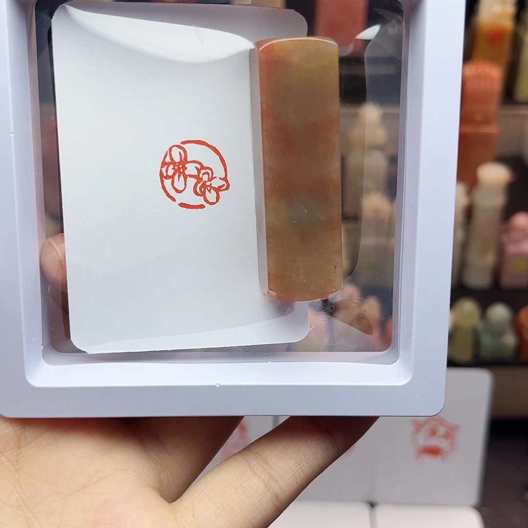寿山石印石1.5桂花 手工篆刻