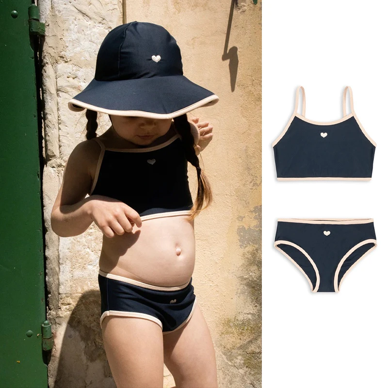 女宝宝比基尼游泳衣2025丹麦夏季新款婴儿分体泳装儿童女童泳衣