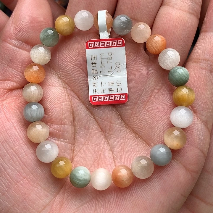 水晶手串未镶嵌天然水晶