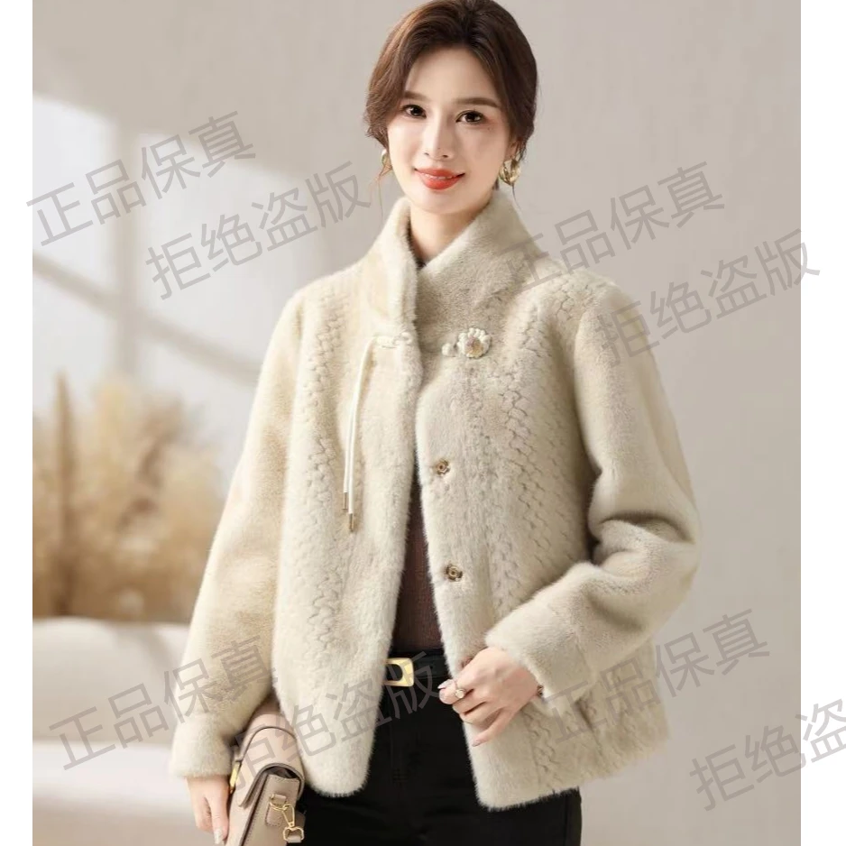 C2012冬季2026新款高奢洋气外套时尚皮毛一体百搭女士外套