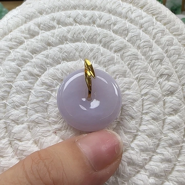 颈饰未镶嵌翡翠紫平安扣